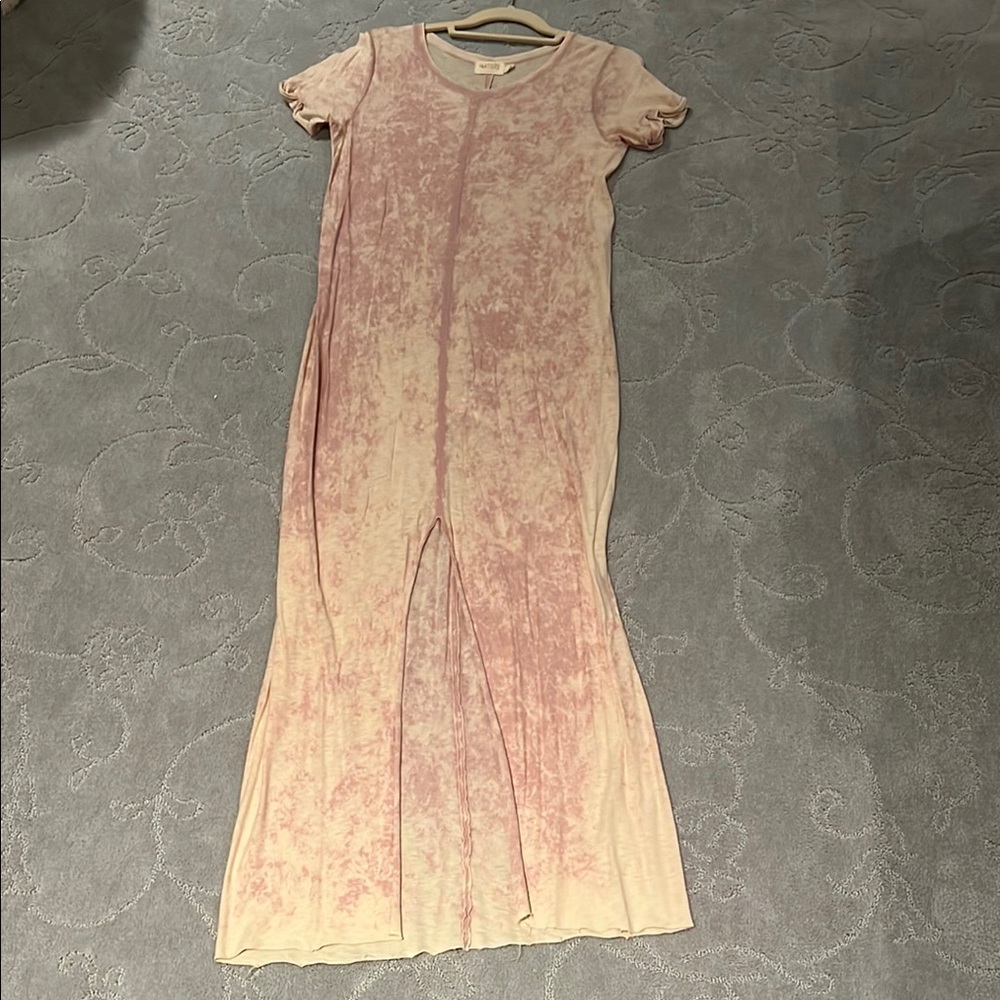 Pink and Cream Maxi Dress
